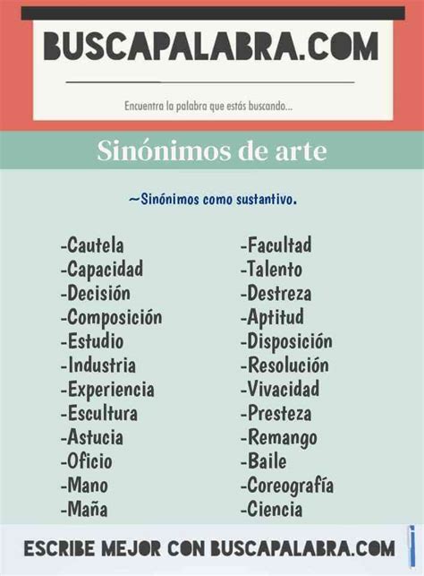 sinonimo arte